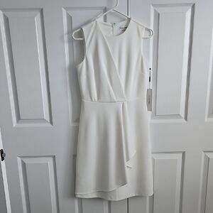 Calvin Klein White/Cream Sleeveless Dress - Size 4